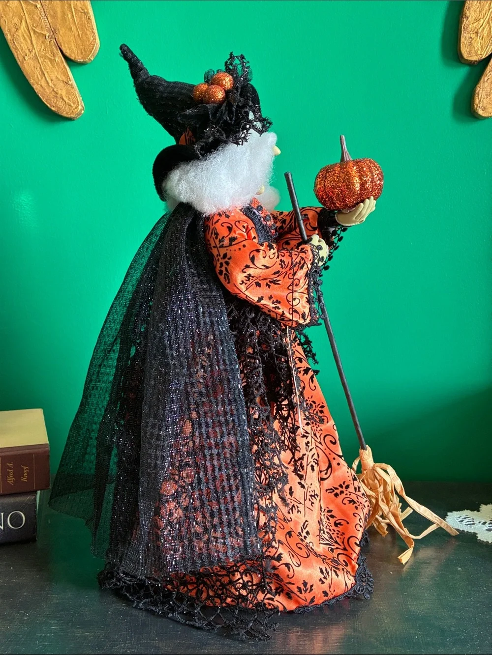 NWT Witch figurine doll Halloween tabletop home decor 17